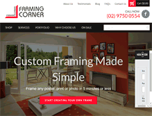 Tablet Screenshot of framingcorner.net.au